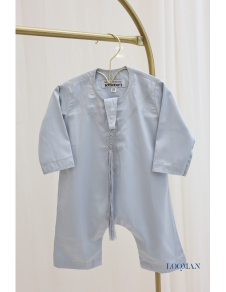 Emiratischer Qamis in Babyblau: 3 Monate bis 12 Monate, Eid-Kleidung.