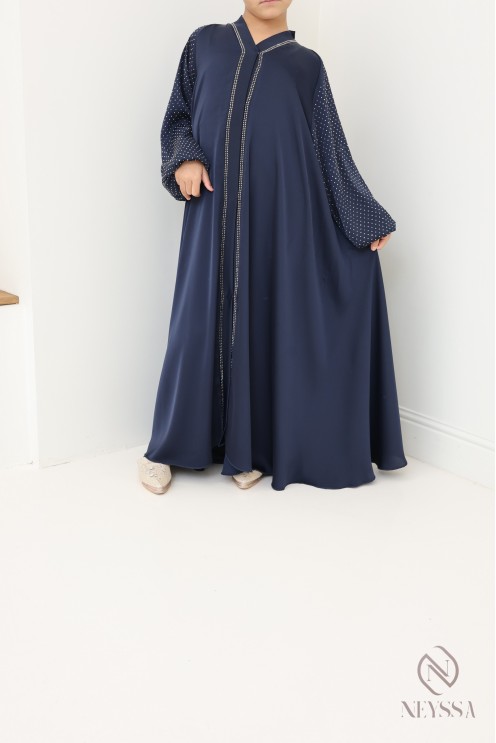 Abaya Dubai Strass für Mädchen: Outfit-Idee für Eid.