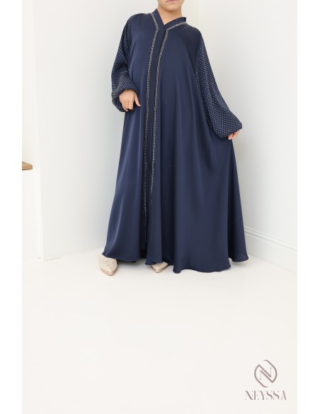 Abaya Dubai Strass für Mädchen: Outfit-Idee für Eid.