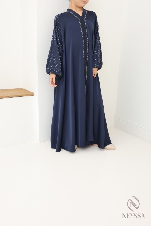 Abaya Dubaï strass for girls: outfit idea for Eid