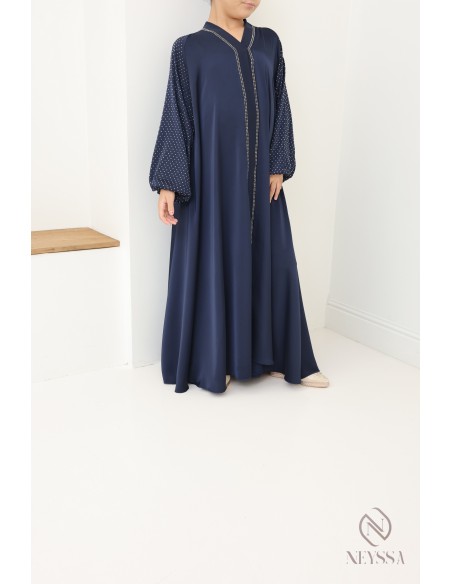 Abaya Dubaï strass for girls: outfit idea for Eid