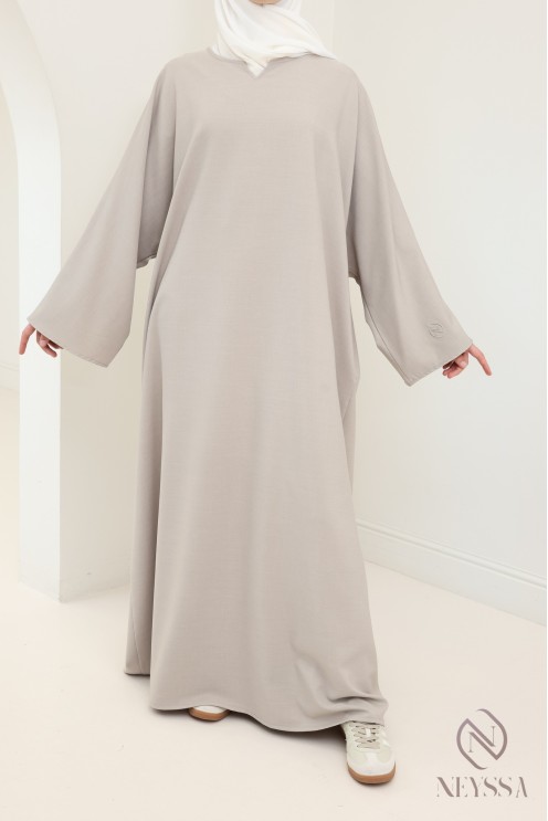 Women's long abaya with pockets high quality fabric hijabi suit