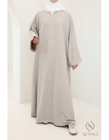 Abaya femme longue avec poches tissu de haute qualité tailleur hijabi