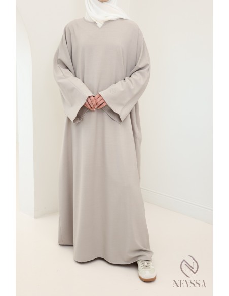 Lange Damenabaya mit Taschen hochwertiger Stoff Hijabi-Schneider