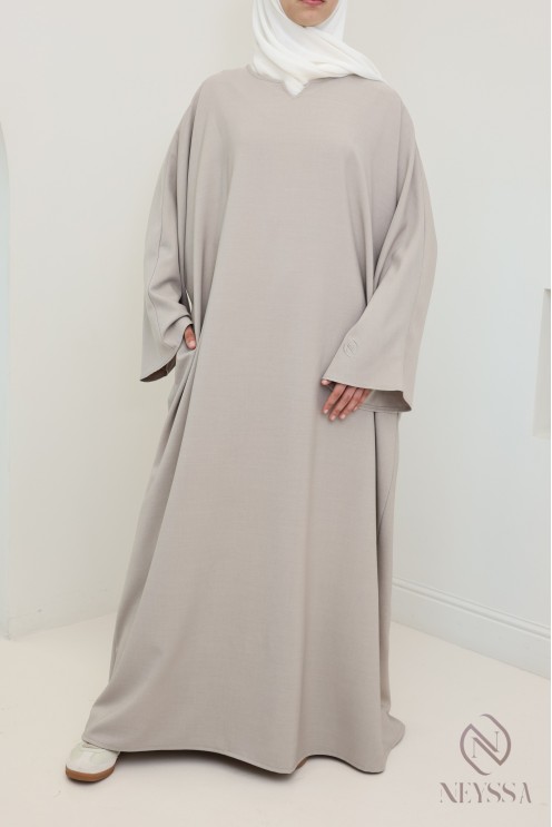 Abaya femme longue avec poches tissu de haute qualité tailleur hijabi