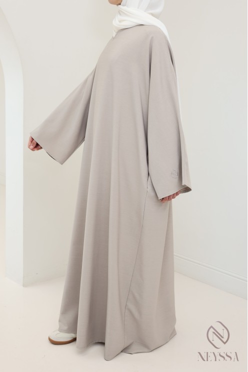 Women's long abaya with pockets high quality fabric hijabi suit