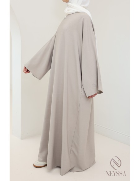 Abaya femme longue avec poches tissu de haute qualité tailleur hijabi