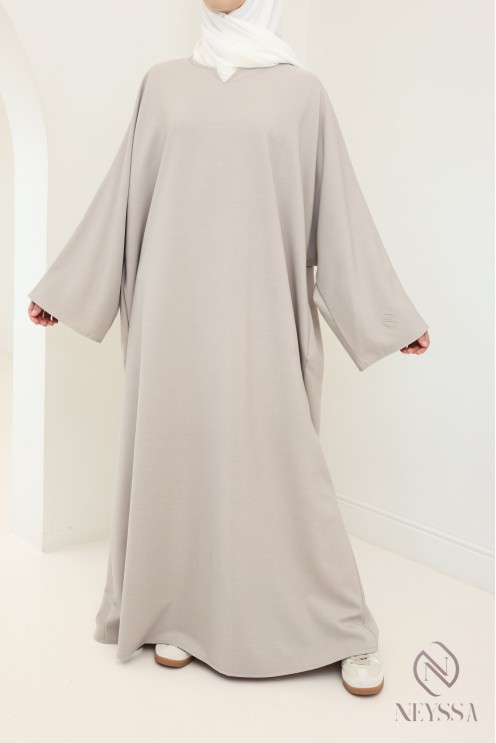Abaya femme longue avec poches tissu de haute qualité tailleur hijabi