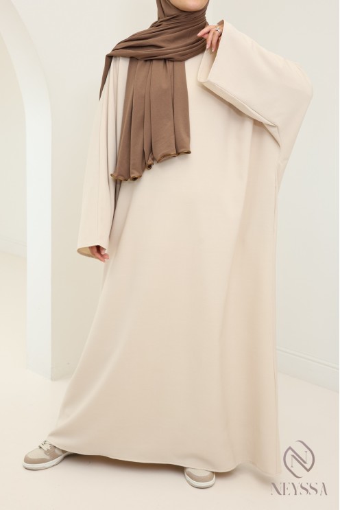 Women's long abaya with pockets high quality fabric hijabi suit