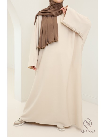 Abaya femme longue avec poches tissu de haute qualité tailleur hijabi