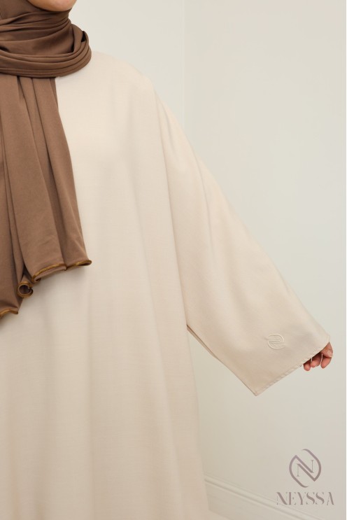 Women's long abaya with pockets high quality fabric hijabi suit