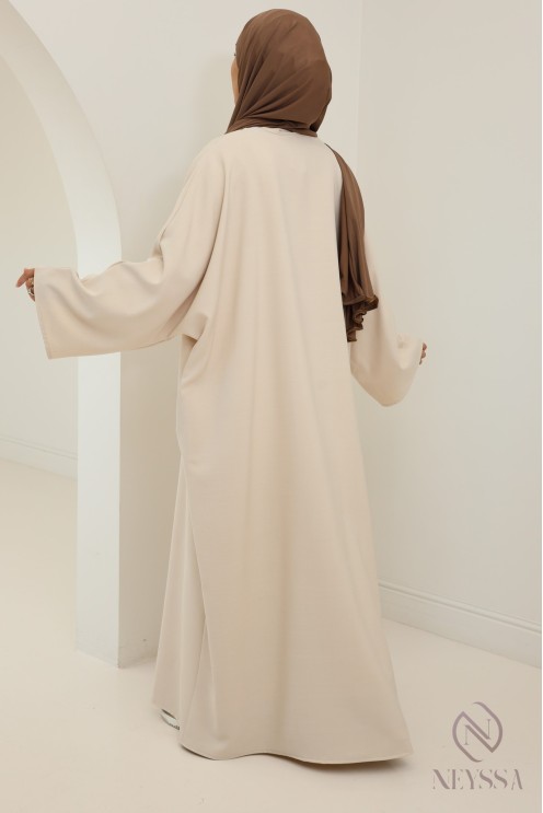 Lange Damenabaya mit Taschen hochwertiger Stoff Hijabi-Schneider