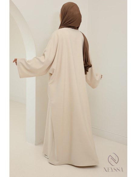 Women's long abaya with pockets high quality fabric hijabi suit