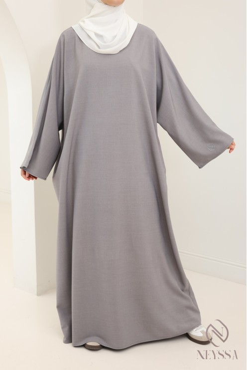 Abaya femme longue avec poches tissu de haute qualité tailleur hijabi