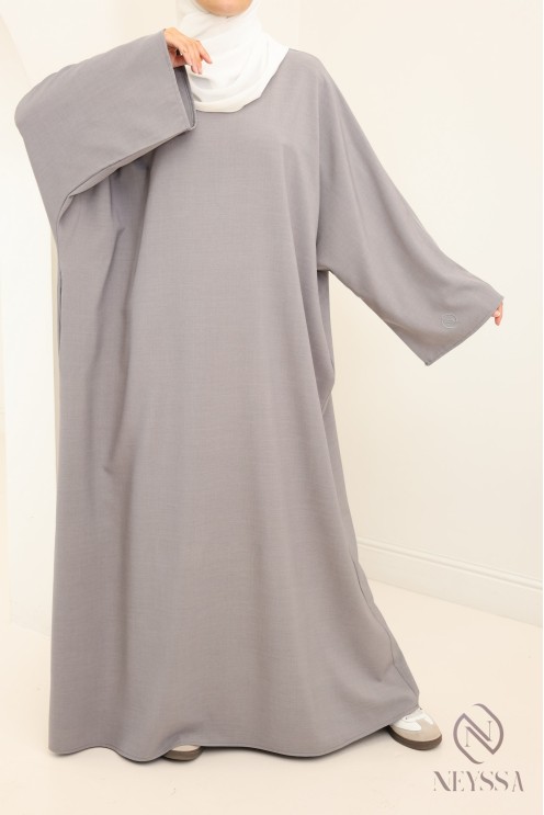 Women's long abaya with pockets high quality fabric hijabi suit