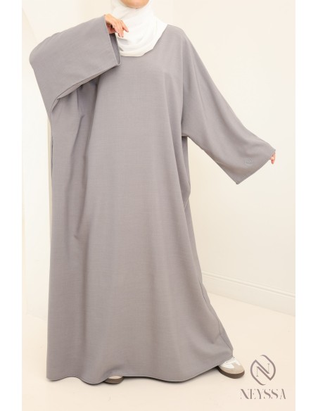 Abaya femme longue avec poches tissu de haute qualité tailleur hijabi