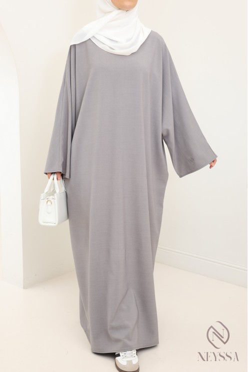 Abaya femme longue avec poches tissu de haute qualité tailleur hijabi