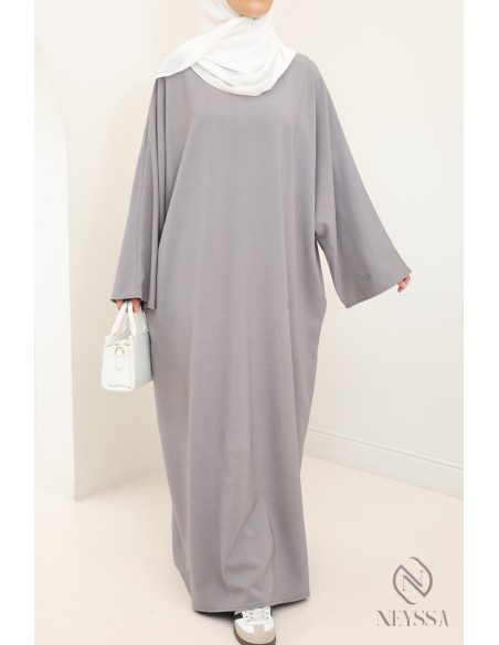 Abaya femme longue avec poches tissu de haute qualité tailleur hijabi