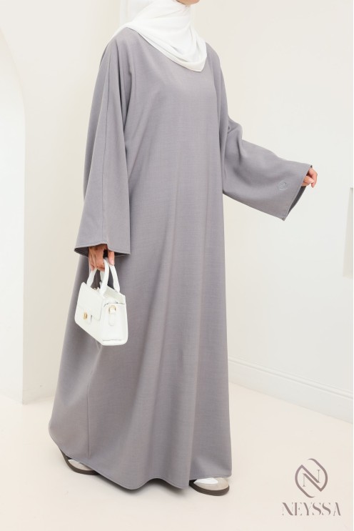 Lange Damenabaya mit Taschen hochwertiger Stoff Hijabi-Schneider