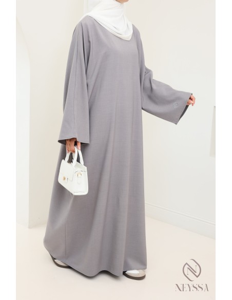 Lange Damenabaya mit Taschen hochwertiger Stoff Hijabi-Schneider