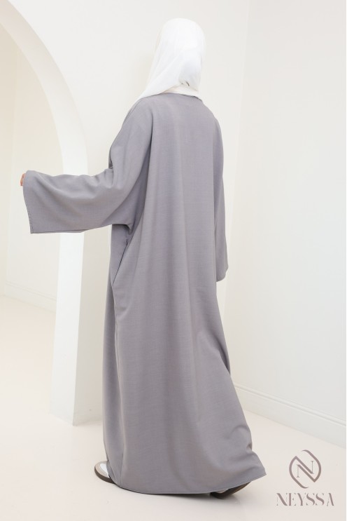 Women's long abaya with pockets high quality fabric hijabi suit