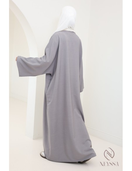 Women's long abaya with pockets high quality fabric hijabi suit