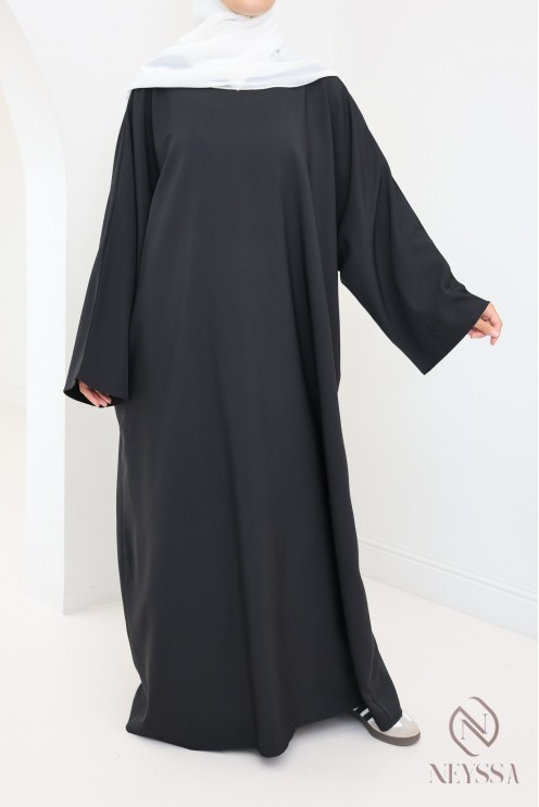 Women's long abaya with pockets high quality fabric hijabi suit