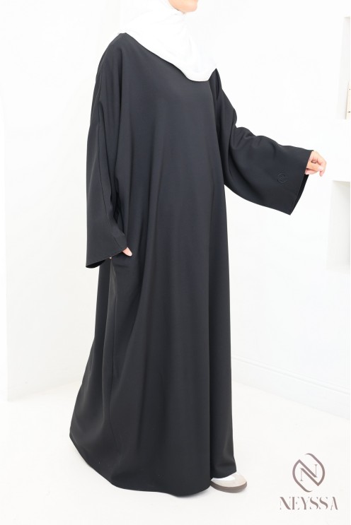 Women's long abaya with pockets high quality fabric hijabi suit