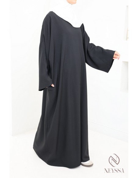 Women's long abaya with pockets high quality fabric hijabi suit