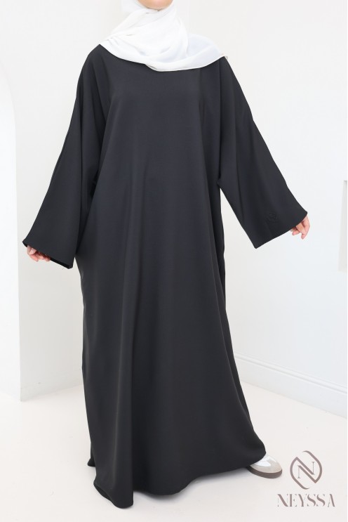 Abaya femme longue avec poches tissu de haute qualité tailleur hijabi