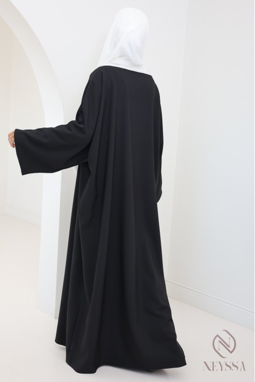 Abaya femme longue avec poches tissu de haute qualité tailleur hijabi