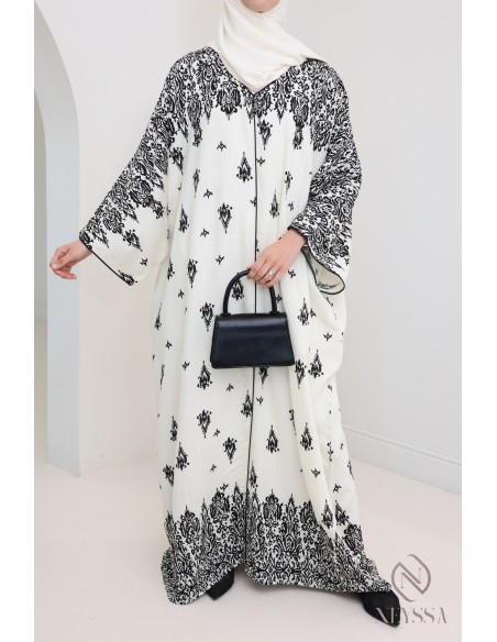 Robe longue effet lin pour femme voilée idéale pour l'été