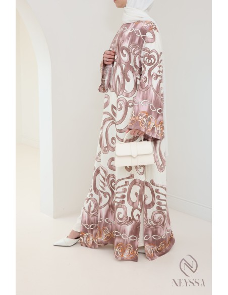 Ensemble 2 pièces femme tunique + palazzo en effet lin pour l'été