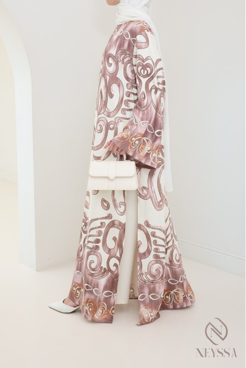 Ensemble 2 pièces femme tunique + palazzo en effet lin pour l'été