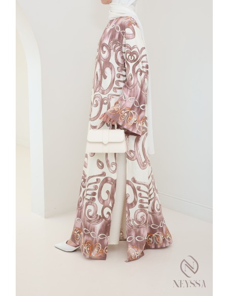 Ensemble 2 pièces femme tunique + palazzo en effet lin pour l'été