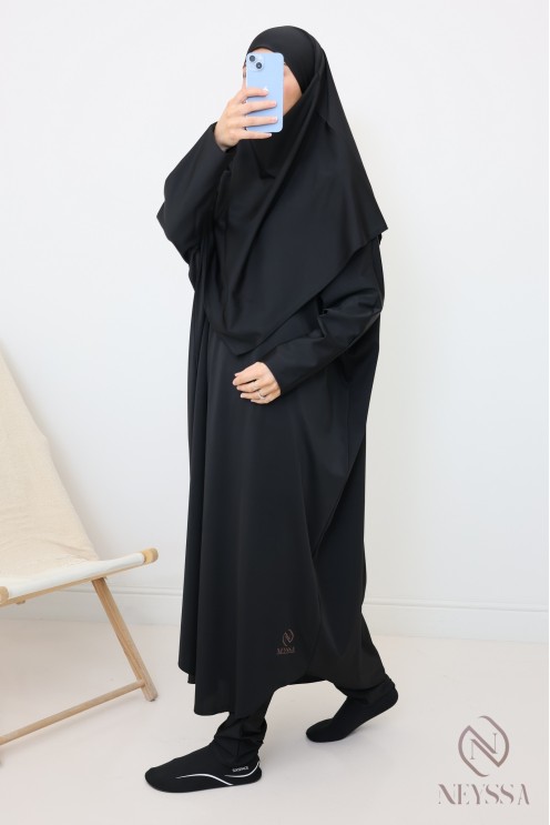 Schwarzes khimar Bad Jilbab für muslimische muslimische Frau