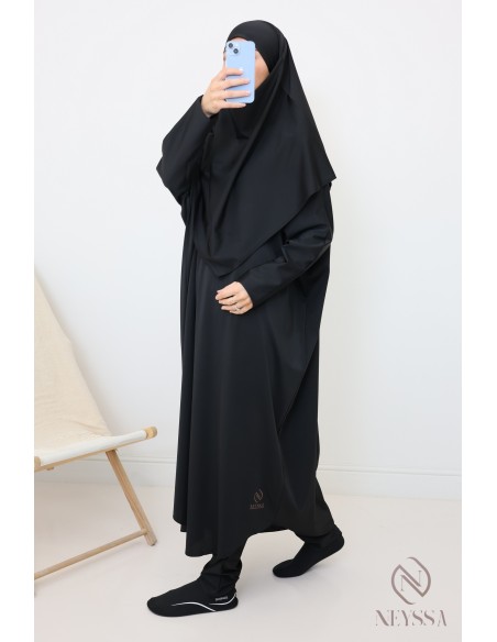 Schwarzes khimar Bad Jilbab für muslimische muslimische Frau