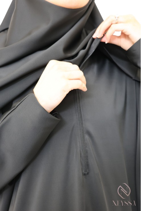 Schwarzes khimar Bad Jilbab für muslimische muslimische Frau
