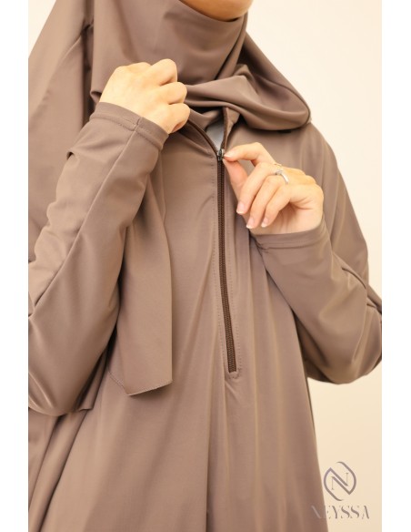 Women’s veiled bath jilbeb, long tunic, palazzo and bath khimar