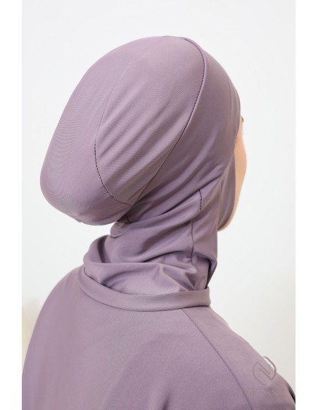 Burkini coupe ample tunique, palazzo et cagoule, tissu hydrofuge