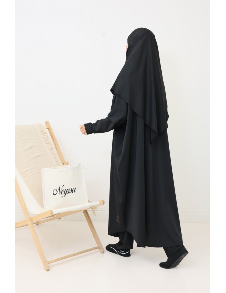 Schwarzes khimar Bad Jilbab für muslimische muslimische Frau