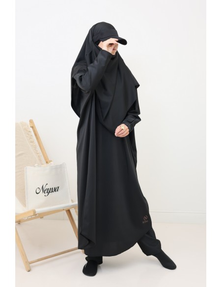 Schwarzes khimar Bad Jilbab für muslimische muslimische Frau