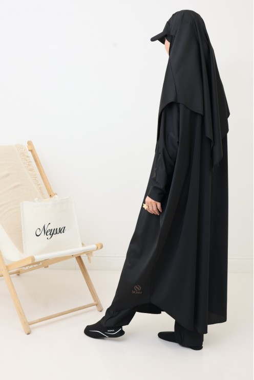 Schwarzes khimar Bad Jilbab für muslimische muslimische Frau