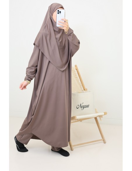 Women’s veiled bath jilbeb, long tunic, palazzo and bath khimar