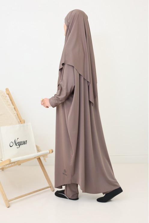 Women’s veiled bath jilbeb, long tunic, palazzo and bath khimar