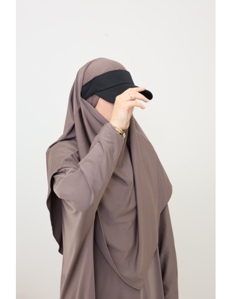Bademantel-Jilbeb verschleierte Damen, lange Tunika und Bade-Khimar