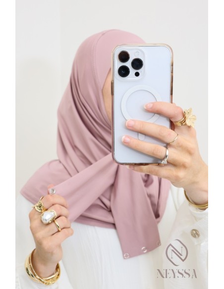 Cagoule hijab à pression femme voilée accessoire sous hijab basique