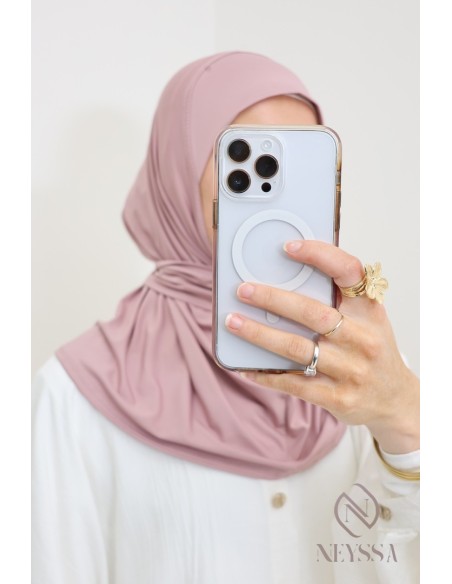 Cagoule hijab à pression femme voilée accessoire sous hijab basique