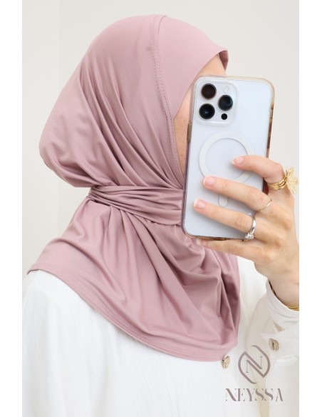 Cagoule hijab à pression femme voilée accessoire sous hijab basique