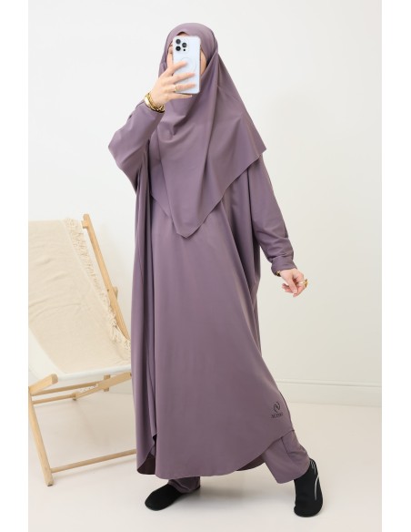Burkini style Jilbeb khimar bath, long tunic, palazzo woman